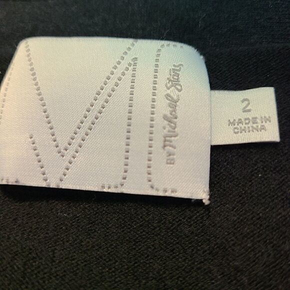 Michael Stars Black & Gray Button Front Cardigan Sweater 100% Cotton - Size 2 - Picture 4 of 12